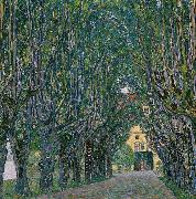 Gustav Klimt Avenue in the Park of Schloss Kammer Spain oil painting artist